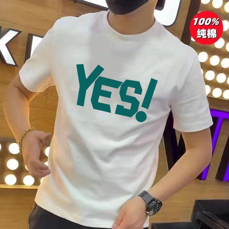 Product Introduction of Pure Cotton Short Sleeve T-Shirt for Men, Summer New Trendy High-End Half Sleeve Versatile Loose Plus Size Fashion Breathable Shirt for Women 40