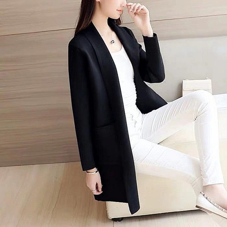 Product Introduction of Áo Len Nữ, Ngoại Cỡ, Phong Cách Mùa Xuân Và Mùa Thu, Hàng Mới Về, Dáng Rộng Vừa Vặn, Có Túi, Dài Trung Bình Dài Tay, Áo Khoác Cardigan Tup, Thích Hợp Cho Nữ Top Women 1