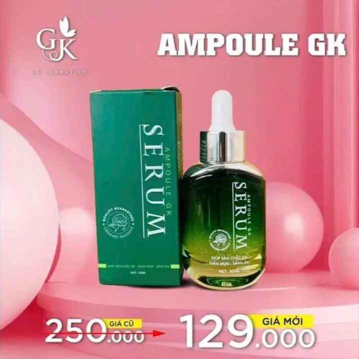 SERUM TINH CHẤT RAU MÁ gk Cosmetics ( chai 30ml ) Hỗ Trợ Dưỡng Da Cho Phái Nữ