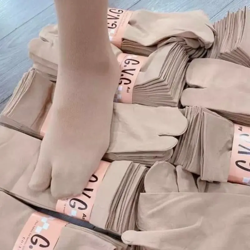 Sét 10 đôi tất xỏ ngón da dày GVG hàng loại 1