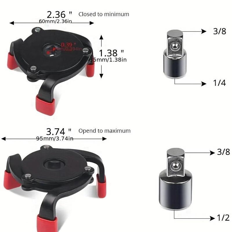 Product Introduction of Universal 3 Jaw Oil Filter Remover Tool, Cars Oil Filter Removal Tool, Oil Filter Wrench Tool, Professional Car Repair Tool 1
