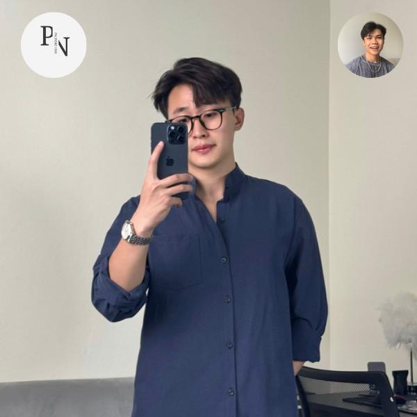 [PN.store x Thanhdongian.dtt] Áo sơ mi đũi cổ tàu PN Store Basic Menswear Shirt Kem Nhung Kate