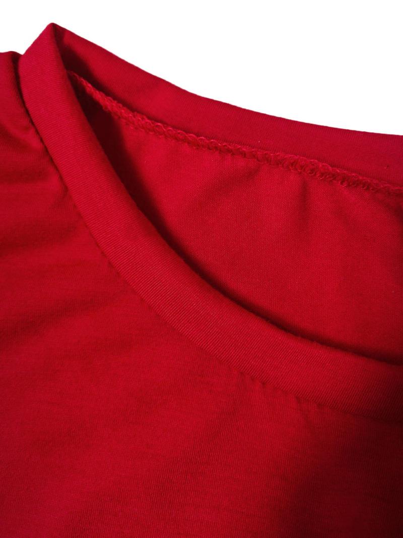 Product Introduction of Women's Plain Round Neck Split Side Long Dress, Casual Short Sleeve Crew Neck Dress for Summer, Ladies Clothes for Daily Wear, Casual Dresses 15