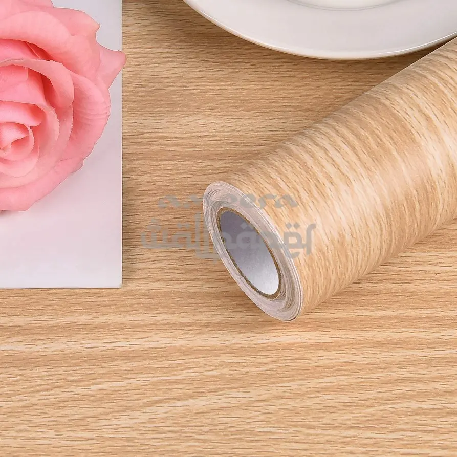 Wallpaper Dinding Kayu Serat Coklat Muda 9m s/d 10m x 45cm