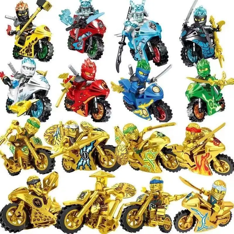 Đồ Chơi Khối Lắp Ráp Xe Máy Hiệp Sĩ Ninja Ninjago, Tương Thích Với Lego, Bộ Sưu Tập Búp Bê Hiếm 4
