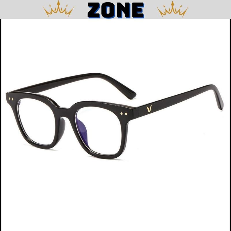 Mắt kính chữ V hai chấm phong cách hàn quốc dễ thương, Kính mát không độ giả nam hàng cao cấp ZONE K001 Cao Su gentle monster kính Giày sunglasses kính gm gọng kính cận