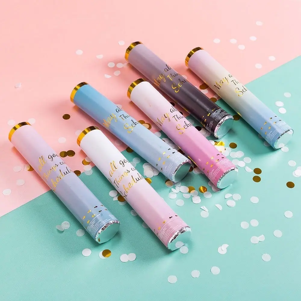 Ống pháo phụt giấy kim tuyến confetti 30cm nhiều màu sắc trang trí sinh nhật,sự kiện,cưới hỏi