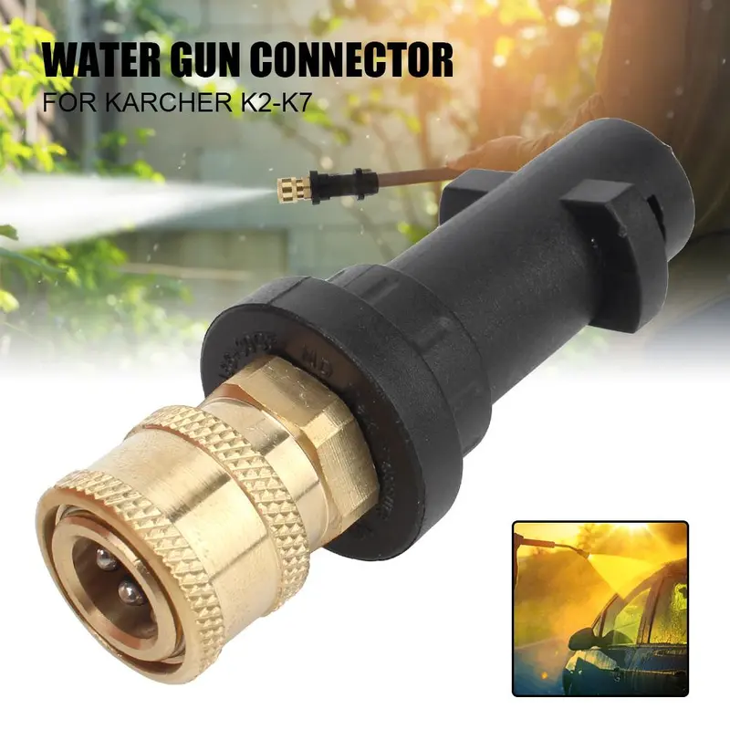 High Pressure Cleaning Gun Connector, Motorcycle Household Washing Tool, Universal Water Gun Connector For Karcher K K2 K3 K4 K5 K6 K7 8