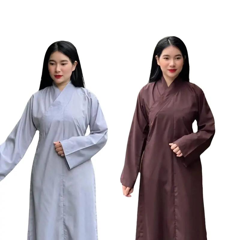 Dodichuagiasi Đồ Lam Đi Chùa Mẫu Áo Tràng Vải Kate Dành Cho Nam Nữ Dress Tua Rua Women Chất Lượng Vải Loại 1 Giá Rẻ Đẹp