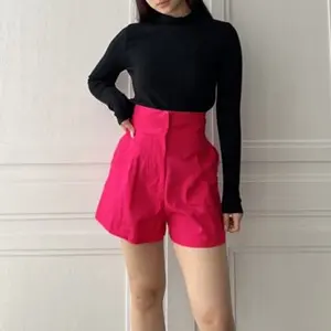 Celana Pendek Wanita / Hotpants Wanita Move It Highwaist Bahan Katun Sarika Karet Shorts Santai Nyaman Kantong