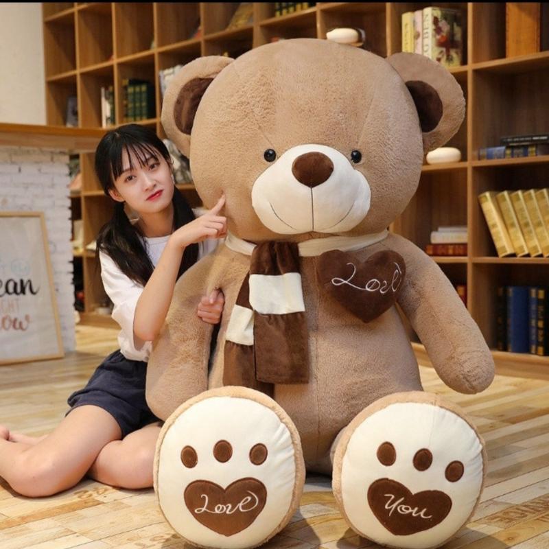 Gấu bông teddy size to 1M6 - 1M8 lông tuyết siêu mềm mịn làm quà tặng - Gấu bông nhập khẩu cao cấp