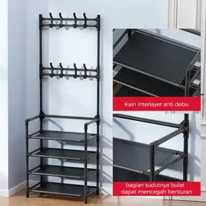 DS Rak Baju & Sepatu 2in1 Minimalis – Model Petite, Venus, Laddy Shenar