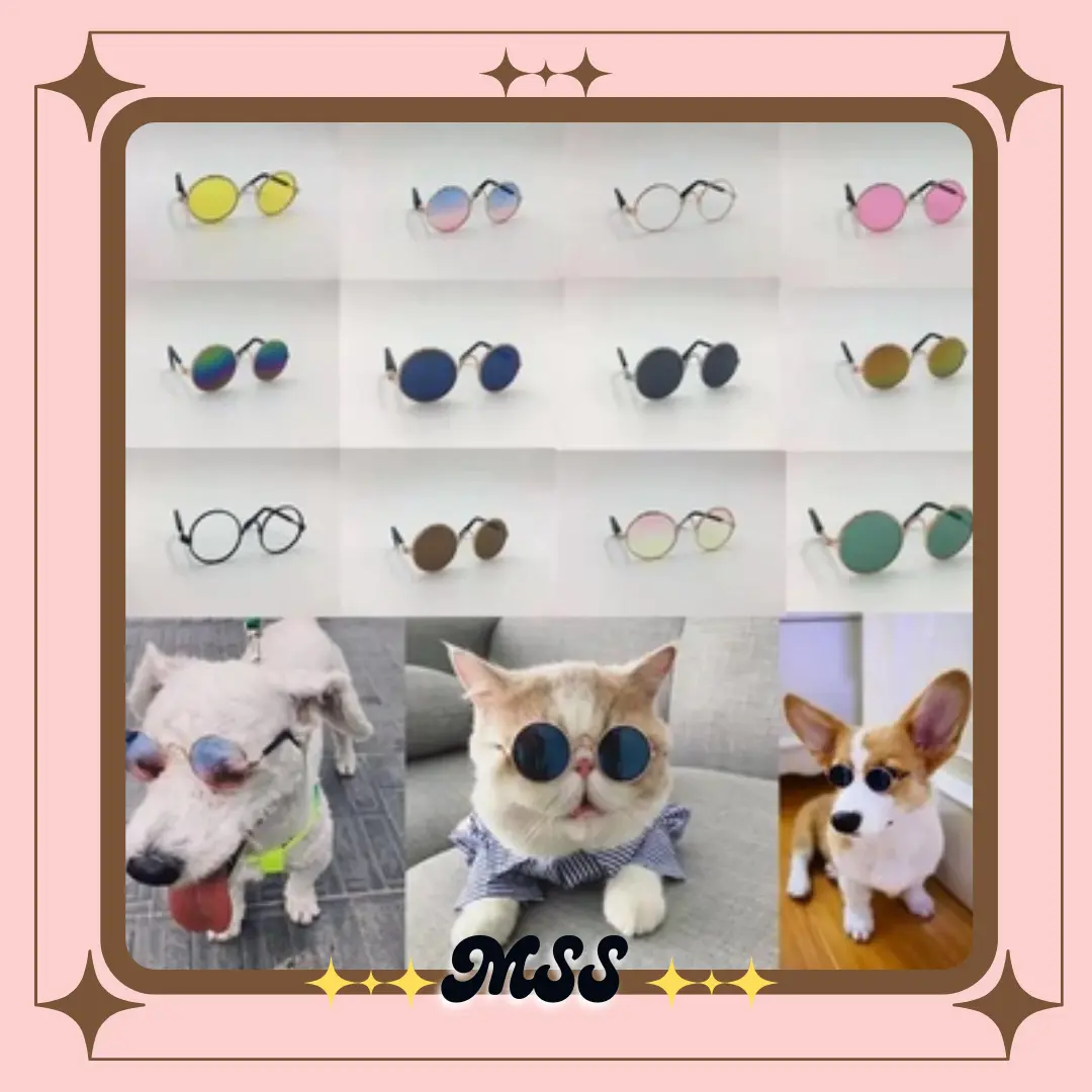 MSS- Kacamata Kucing Anjing 6577 Kacamata Hitam Fashion Hewan Peliharaan Anti UV