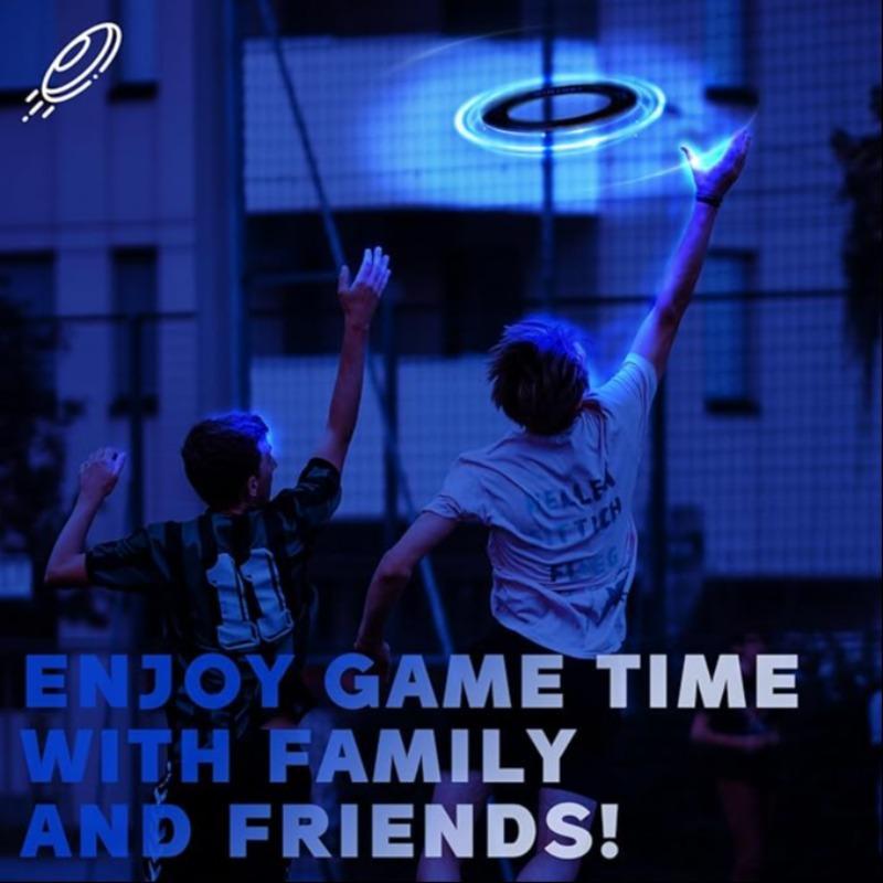 Product Introduction of LED Light Up Flying Disc, Round Soft Flying Disc with Battery, Indoor & Outdoor Game Toy, Ideal Birthday Gift 2