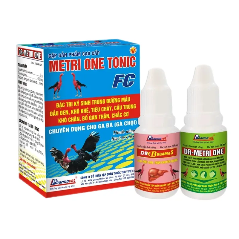Metri one tonic dung dịch nhỏ miệng trị ký sinh trùng đường máu, tái mào, bạc mặt gà chọi 0