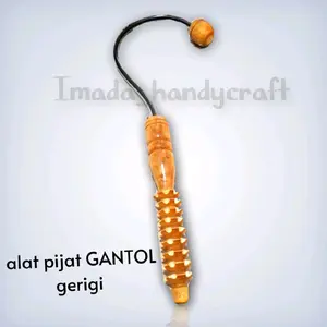 IMD Alat pijat punggung gantol gerigi dari kayu pilihan Mudah Digunakan alat pijat manual Terapi