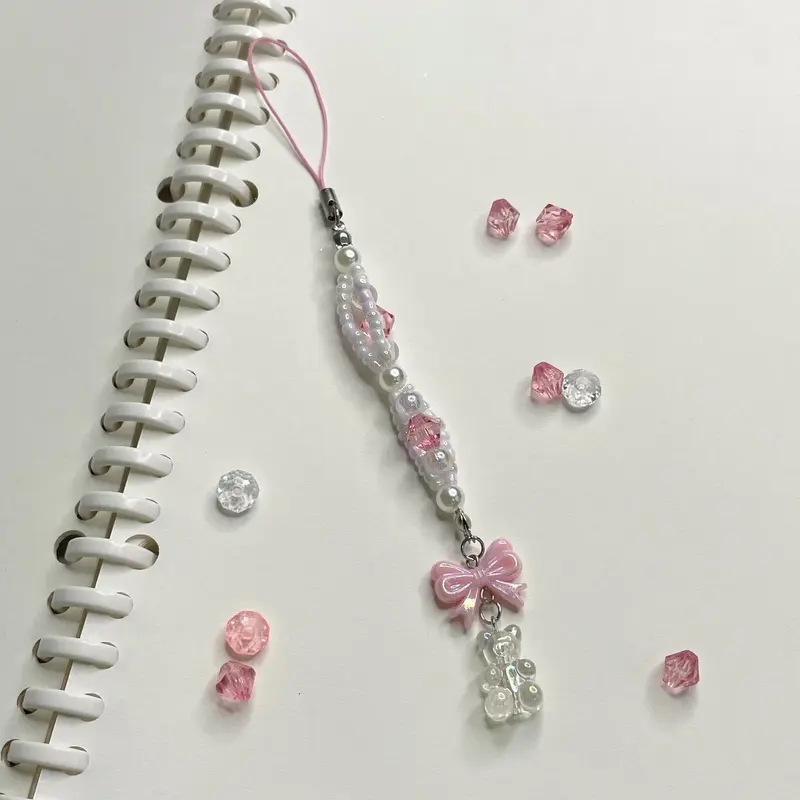 Phone Strap | Gantungan Hp Manik Bisa Custom Nama dan Request Warna Plastik Telepon Ponsel 7