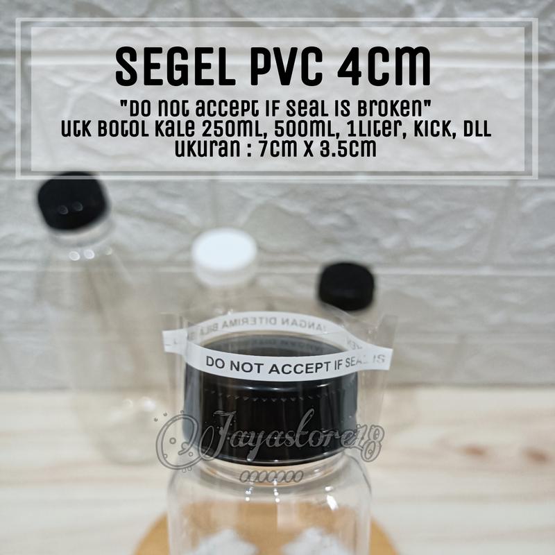 Product Introduction of 1PACK SEGEL PLASTIK PVC murah  tulisan DO NOT ACCEPT IF SEAL BROKEN BOTOL diameter 3.7cm 4cm 4.5cm murah untuk BOTOL cantik 350ML KALE 250ML 500ML 1LITER SEGEL PLASTIK PVC Jayastore18 25