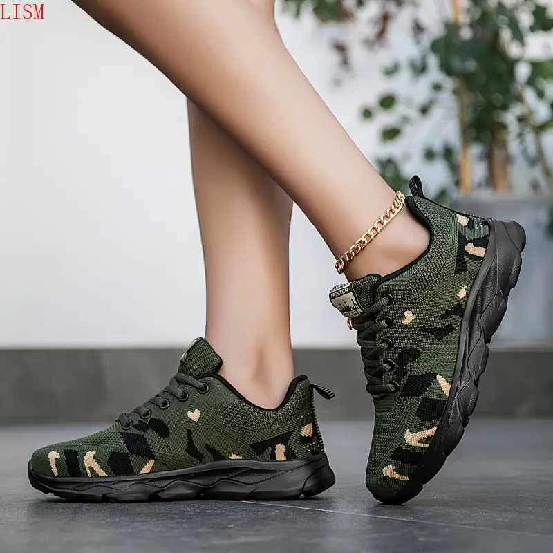 Brand LISM [Camouflage Sneakers] Camouflage Women's Fashion Sneakers |   Low-Top Lace-Up Casual Sports Shoes with MD Sole, Fabric Upper & Insole, All-Season Comfort for Casual Attire, Outdoor Activities, Durable Constructi 7