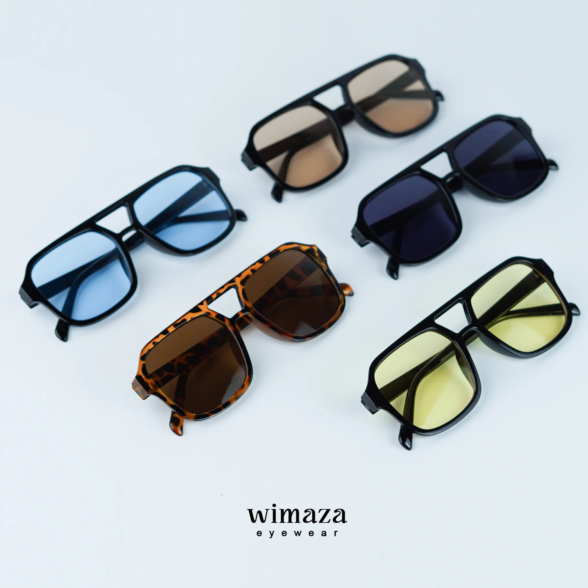 Kacamata Aviator Retro Vintage Pria Wanita Frame Eyewear