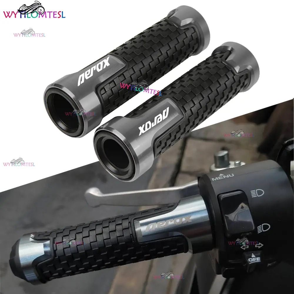 For YAMAHA Aerox 155 Aerox V1 V2 2017-2023 Motorcycle Hand Grips CNC Aluminum Rubber Gel Handle Grip