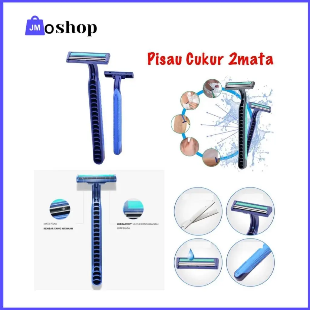 Alat Pencukur Jenggot 2 Mata Pisau Alat Pencukur Kumis/Jenggot