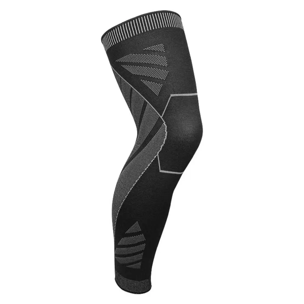 Imitation Nylon Full Leg Compression Sleeve Wear-resistant Anti-slip Fitness Knee Pads Sweat-absorbing Elastic Compression Knee Sleeve Sports Fitness Cycling