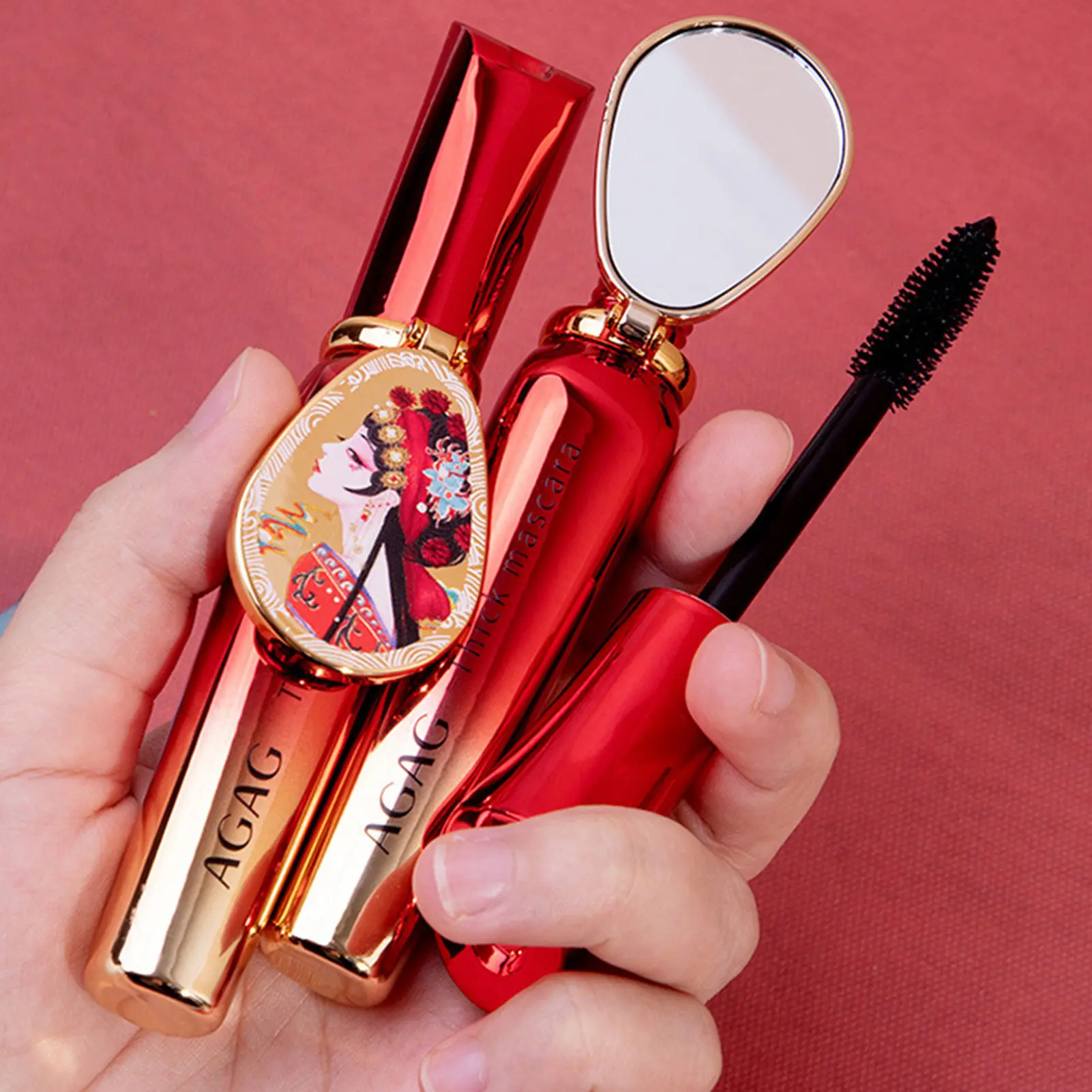 Thrive-Mascara Công Chúa Cho Lông Mi, Gương, Hoa, Uốn Cong, Dày, Lâu Trôi, Không Vón Cục, Nhanh Khô, Trang Điểm, Thích Hợp Cho Người Mới Bắt Đầu (Màu Đen)