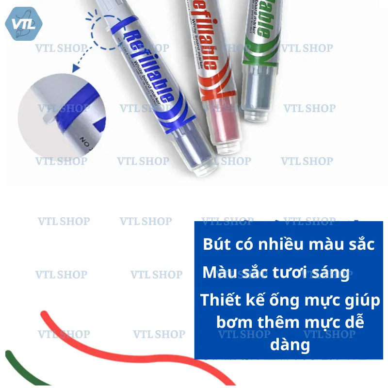 Bút lông viết bảng nhấn G206D - Bút lông viết bảng trắng xóa được dễ dàng - Bút viết bảng VTL Shop 5