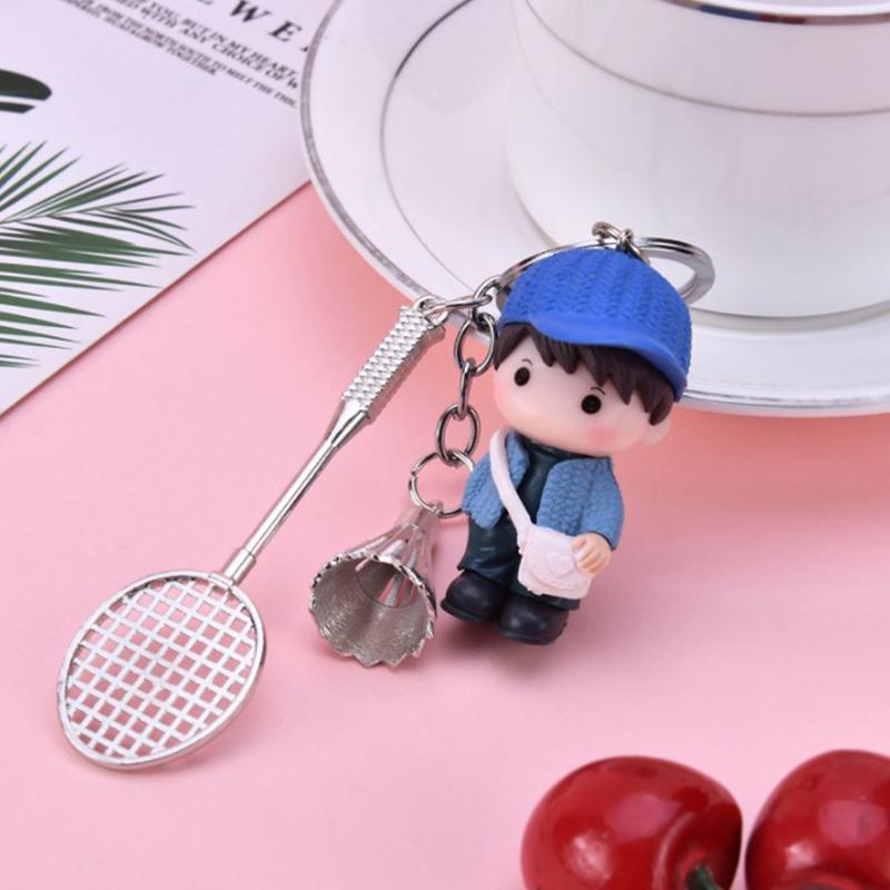 Dây Chuyền Chìa Khóa Cầu Lông Mini, Thiết Kế Sáng Tạo, Đồ Trang Trí Dễ Thương, Móc Chìa Khóa Tưởng Niệm, Phụ Kiện Túi Treo Và Xe Hơi, Móc Chìa Khóa Cầu Lông Mini 5