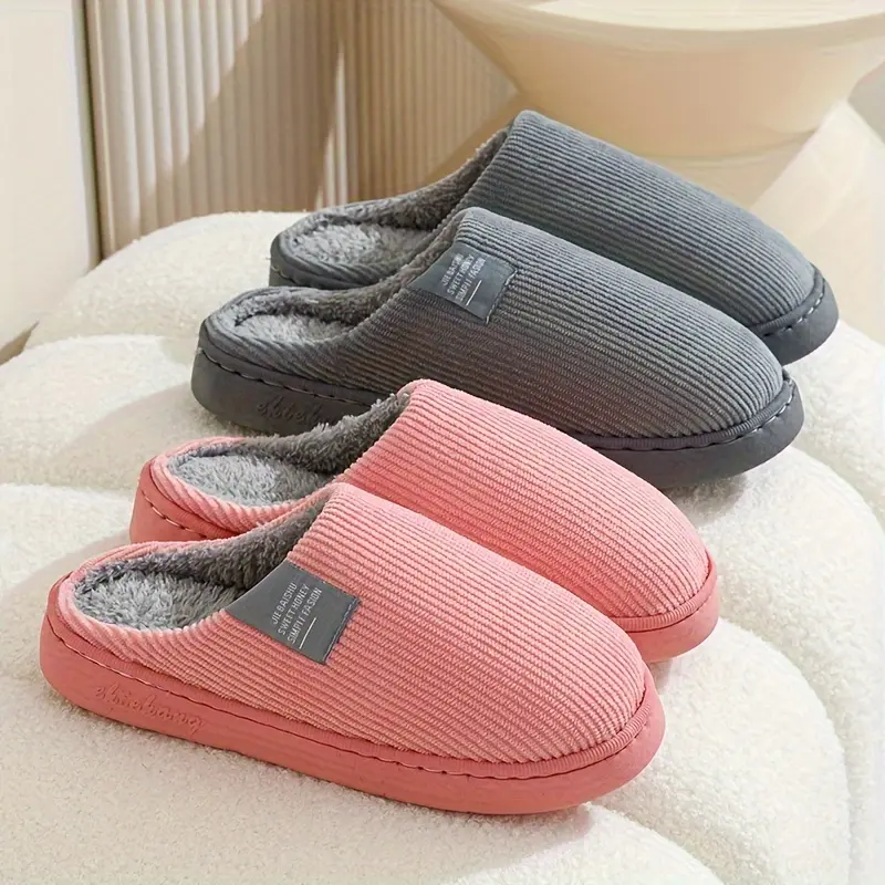Couple Vertical Stripe Slippers 1