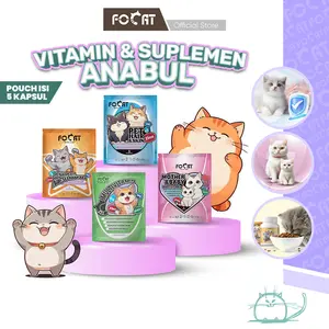 (ISI 5 KAPSUL) FOCAT Multivitamin dan Suplemen Kucing Anjing Pouch N21-N27