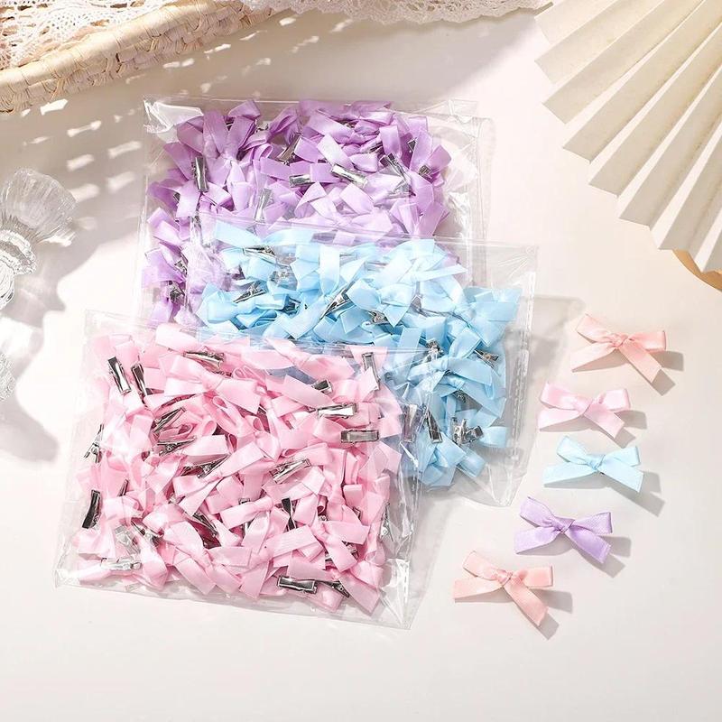Product Introduction of Nơ Mini Cho Trẻ Em, Màu Trơn Ngọt Ngào, Có Kẹp Tóc, Thích Hợp Cho Bé Gái, Kiểu Múa Ba Lê, Phụ Kiện Tóc tết Ruy Băng, Mũ Cài Tóc, Có Sẵn Trong 4 / 6 / 8 / 10 Cái 2
