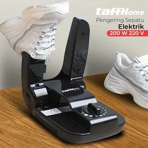 Taffhome Pengering Sepatu Elektrik Shoe Dryer 200 W 220 V dengan Timer, Udara Panas, dan Pengatur Waktu - Hitam