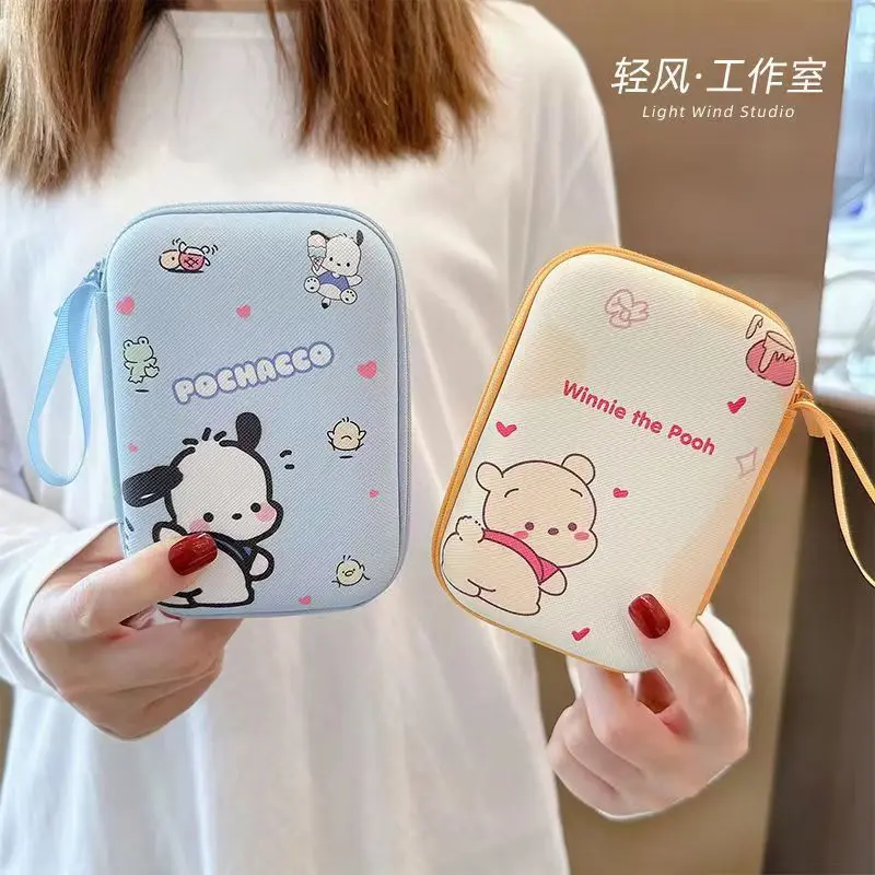 Beg Simpanan Pengecas Kabel Data, Kotak Simpanan Kabel Fon Kepala, Reka Bentuk Kartun Comel, Beg Mudah Alih