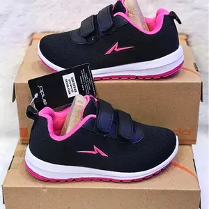 Sepatu ando nitta zora 29-36 Sekolah Anak Perempuan Paud TK SD Sneakers Ando Hitam Pink Fashion