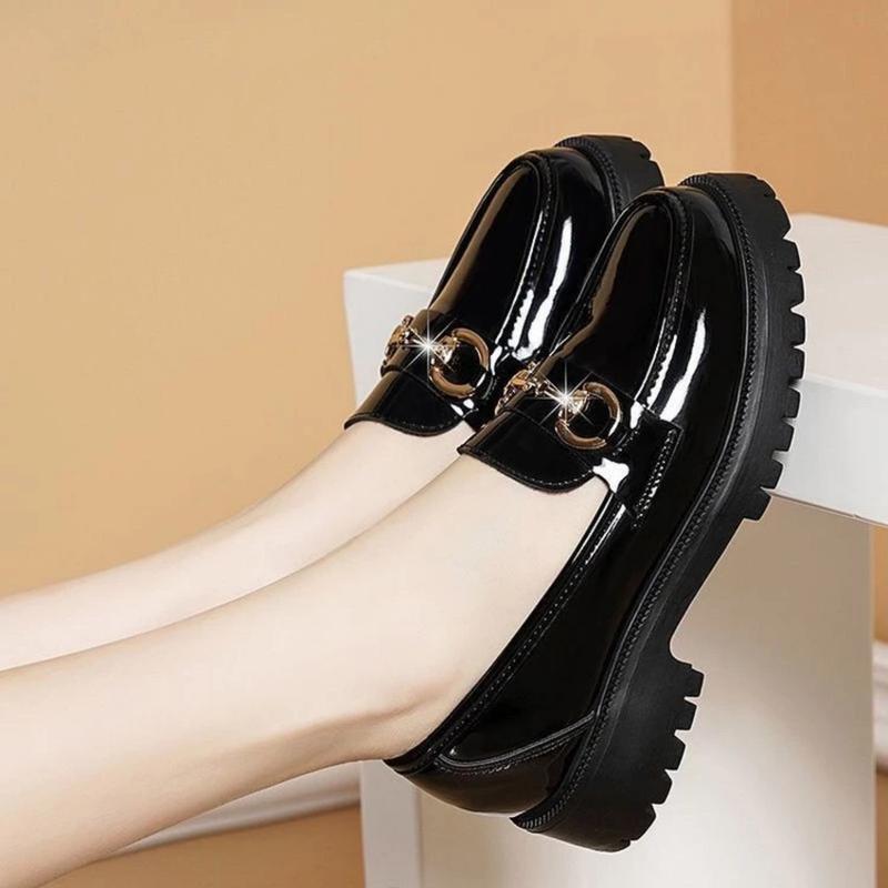 Product Introduction of Giày lười nữ giày đốc khóa ngang da mềm  sang chảnh 11