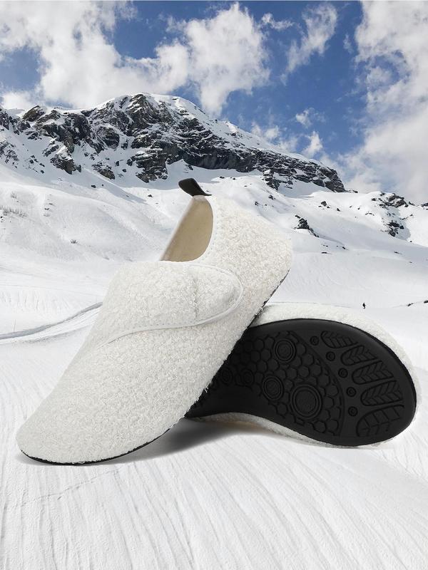 Women's Solid Color Non-slip Sports Slippers, Portable Warm Slippers for Home Travel Hotel, Sports Slide for Indoor & Outdoor Wear 4