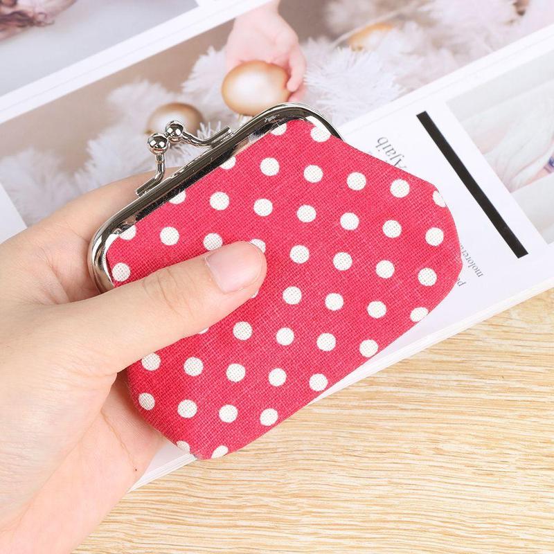 Ví Tiền Xu Mini, Dành Cho Nữ, Thiết Kế Họa Tiết Chấm Bi, Ví Nữ Nhỏ Ví Tiền Xu Móc Cài, Thời Trang, Túi Đựng Tiền, Túi Đựng Tiền Lẻ 2