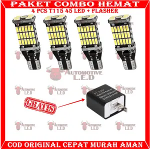 ORIGINAL COMBO PAKET HEMAT LAMPU SEIN MOTOR T15 45 LED FREE FLASHER SEIN | LAMPU SENJA MOTOR LAMPU SEN MOTOR Motorcycle