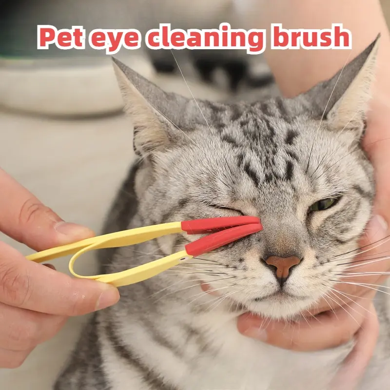 Pet tear brush cat dog eye shit brush open knot brush eye cleaner clip soft brush