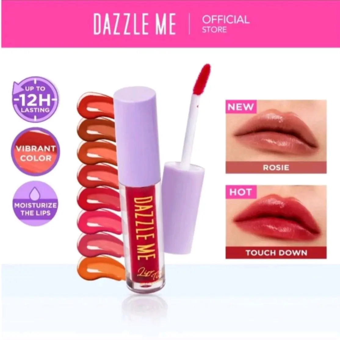 qolbyshop21 LIP TINT DAZZLE ME NEW SHADE INK-LICIOUS LIP TINT BPOM LIPTINT DAZZLE ME
