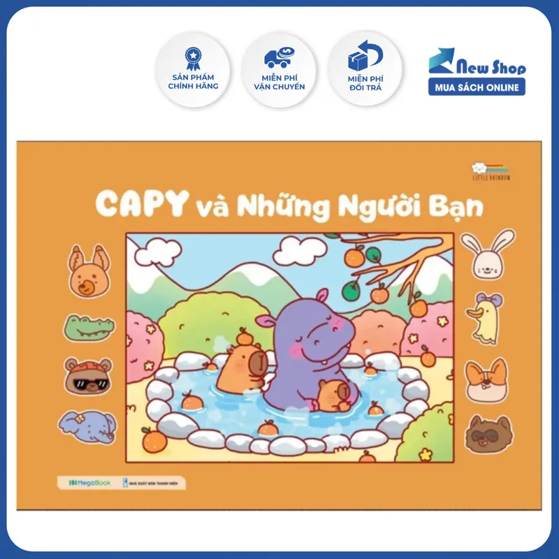 Sách Tô Màu Chữa Lành - Capy Và Những Người Bạn - MEGA - Newshop 0