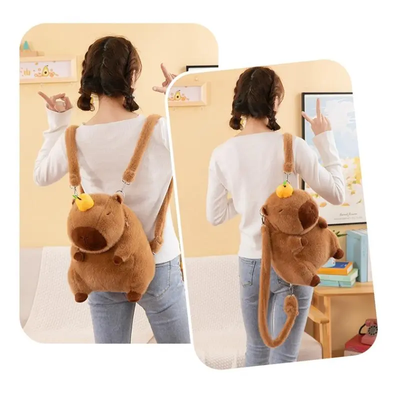 Ba Lô Capybara, Thiết Kế Dễ Thương, Dành Cho Nam Và Nữ Backpack Đeo Vai 6