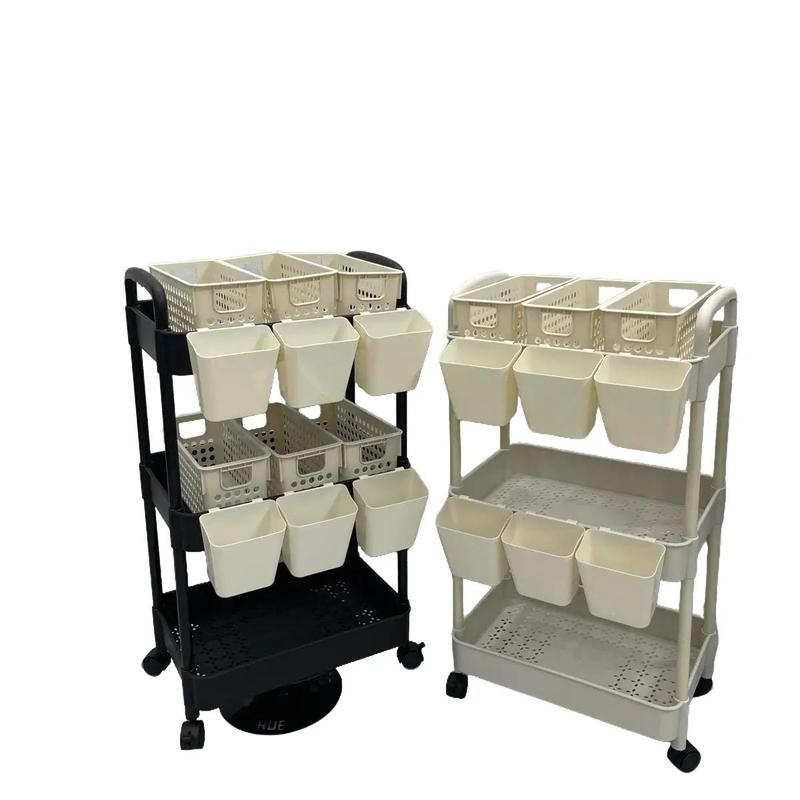 Kệ 3 tầng đa năng - Kệ đa năng 3 tầng bỉm sữa - Kệ để đựng đồ sơ sinh. Khung nhựa ABS khay nhựa ABS không mùi không han rỉ chịu lực 60kg Hàng Trung Nhập Kitchen Nhà Bếp