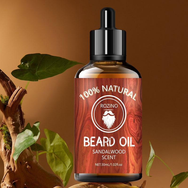 Product Introduction of 30ml Sandalwood Scented Beard Oil, Hydrating Beard Care Oil for Men, Anti-frizz Beard Styling Product 3