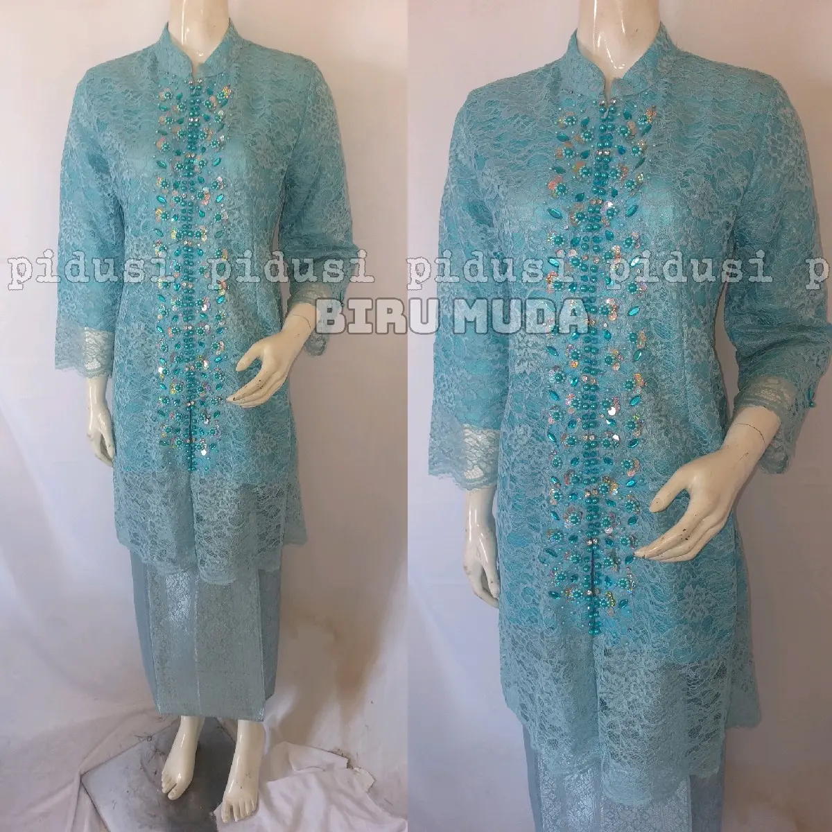 Promo set kebaya brokat tulle payet tabur / kebaya brokat payet