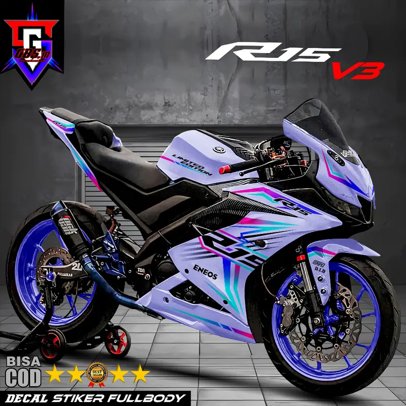 Decal R15 V3 Stiker Decal Motor R15 V3 Sticker Yamaha R15 V3 Fullbody 0