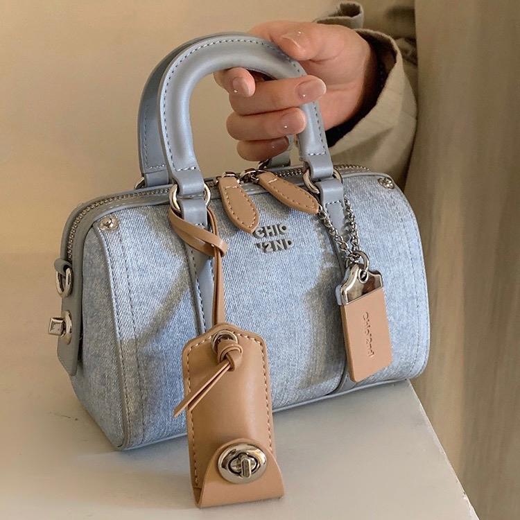 Túi trống CHIO quai xách size 20cm Bag Nữ Da Nhung 3