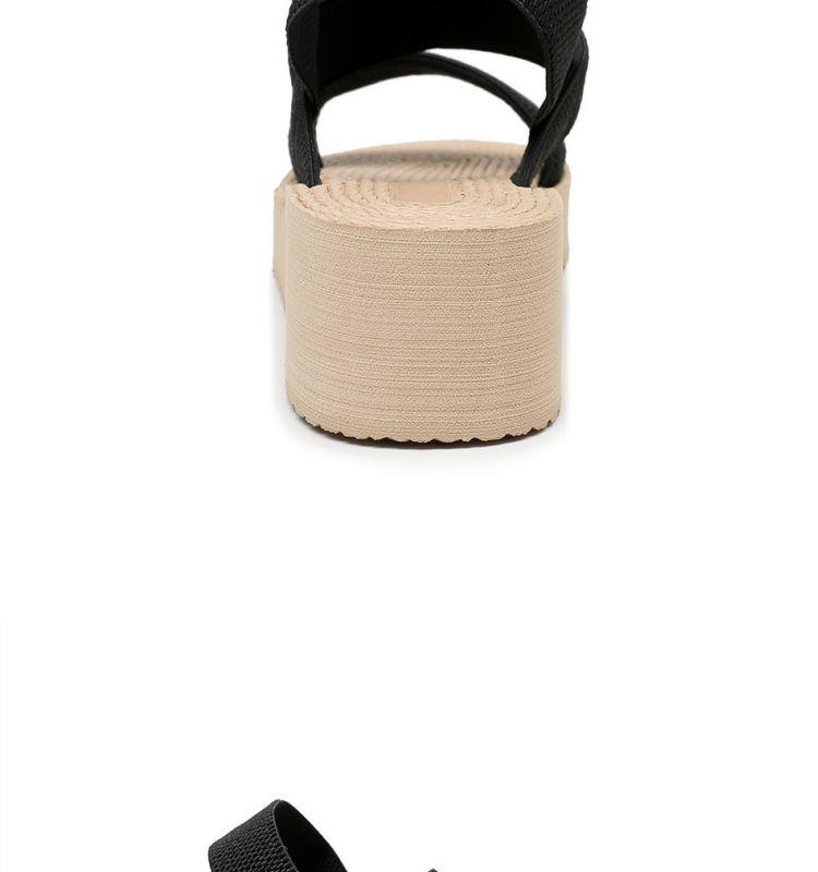 Product Introduction of 2025 Women's Outdoor Sandals Summer New Korean Style Fashionable Cross Strap Fashionable Platform Roman Shoes Sandals 25